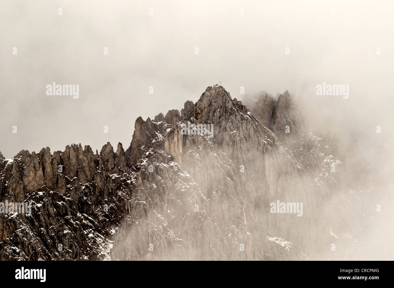 Misty Mountain, paysage, Nordkette Karwendel, Tyrol, Autriche, Europe Banque D'Images