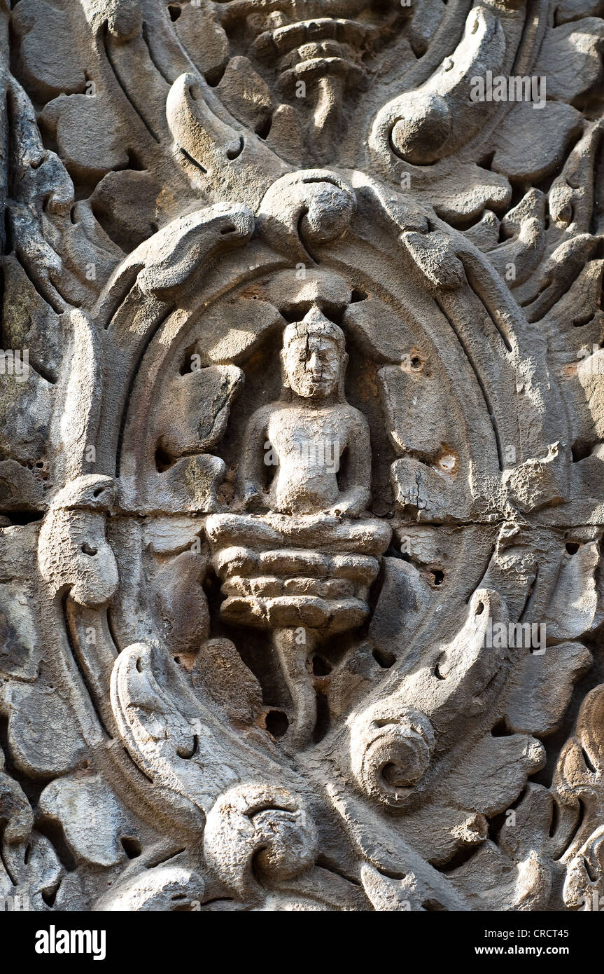 Ruines du temple Ta Prohm, Tonle Bati, Takeo, au Cambodge Banque D'Images