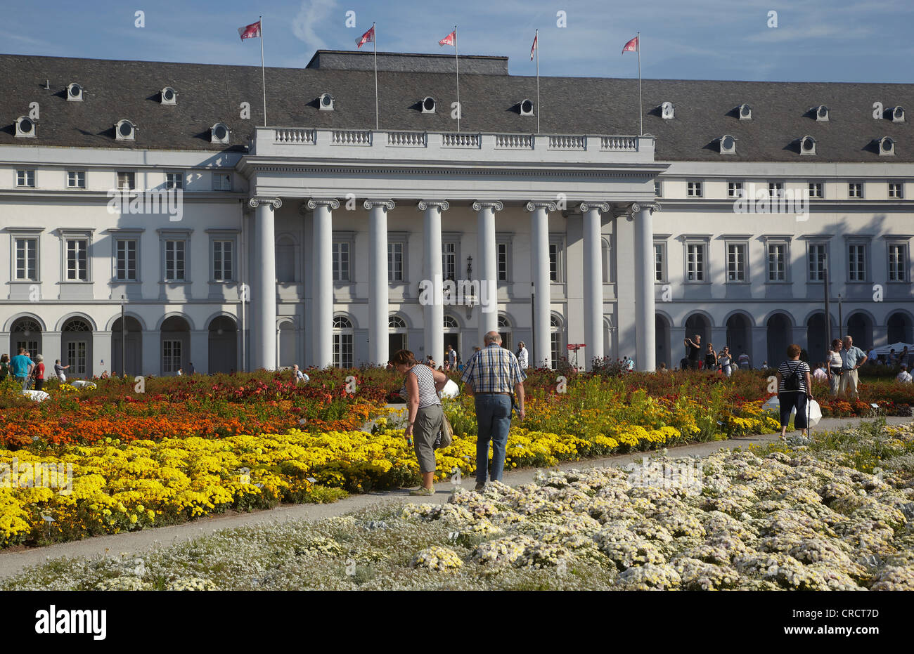 Le palais électoral dans le gouvernement fédéral, le jardin s'Bundesgartenschau, Koblenz, Rhénanie-Palatinat, Allemagne, Europe Banque D'Images