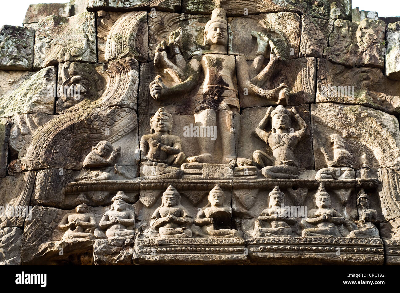 Ruines du temple Ta Prohm, Tonle Bati, Takeo, au Cambodge Banque D'Images