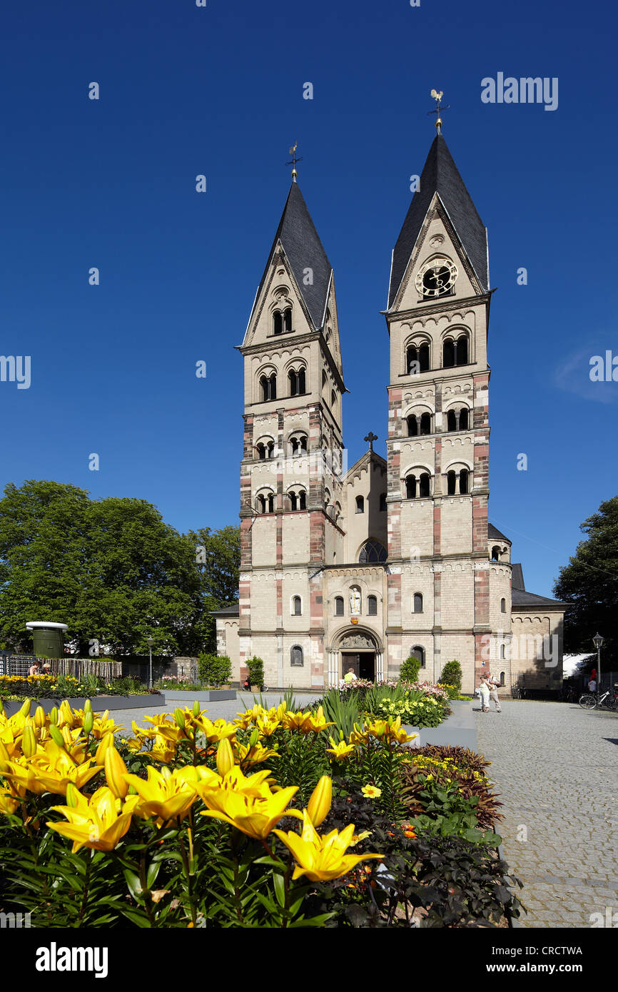 Basilique St Kastor basilique, église, Koblenz, Rhénanie-Palatinat, Allemagne, Europe Banque D'Images