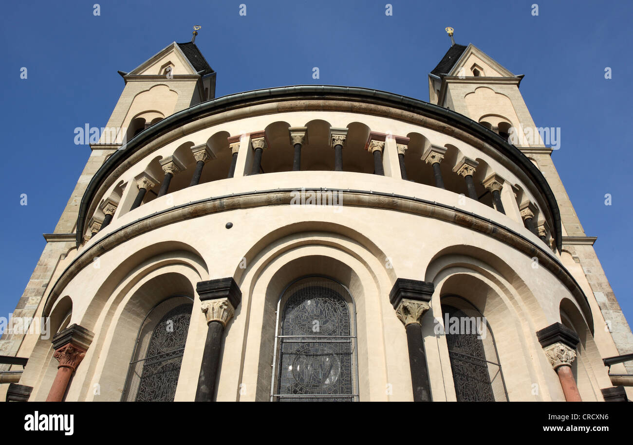 Basilique de St Kastor, Koblenz, l'UNESCO de la vallée du Haut-Rhin moyen, Rhénanie-Palatinat, Allemagne, Europe Banque D'Images
