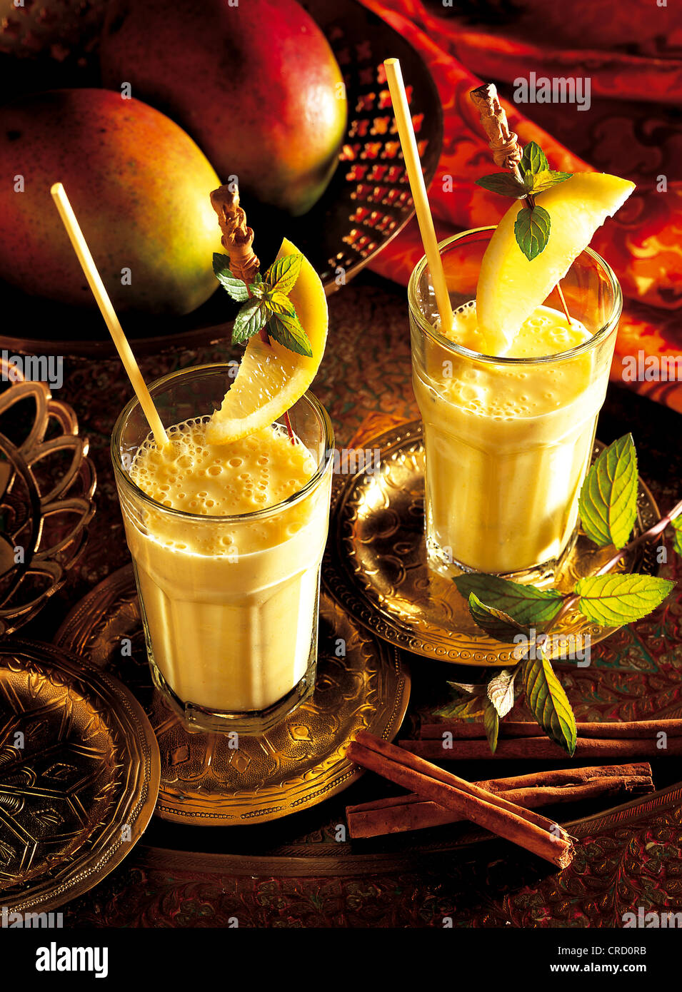 Lassi à la mangue classique, mangue, yaourt, Inde. Banque D'Images