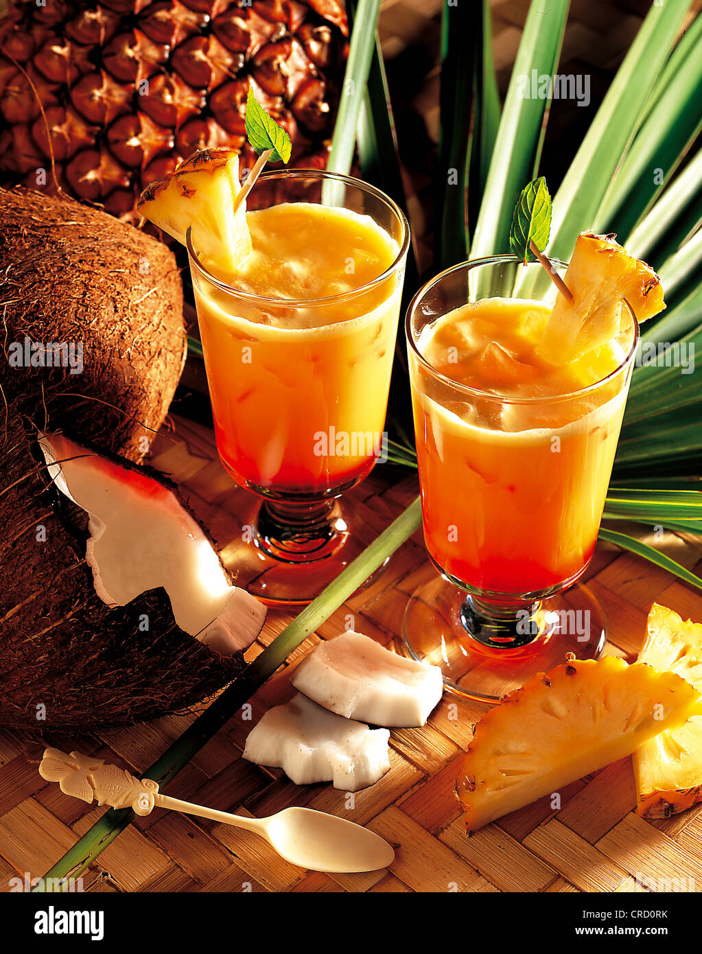 Rêve de noix de coco, crème de noix de coco, crème, jus de fruits, boisson non alcoolisée, Malaisie. Banque D'Images