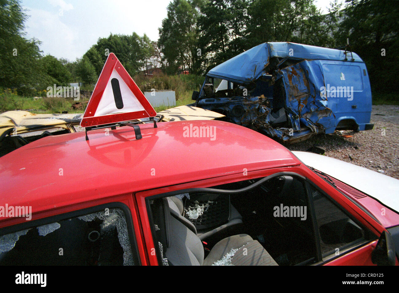 Épaves de voitures d'un accident Banque D'Images