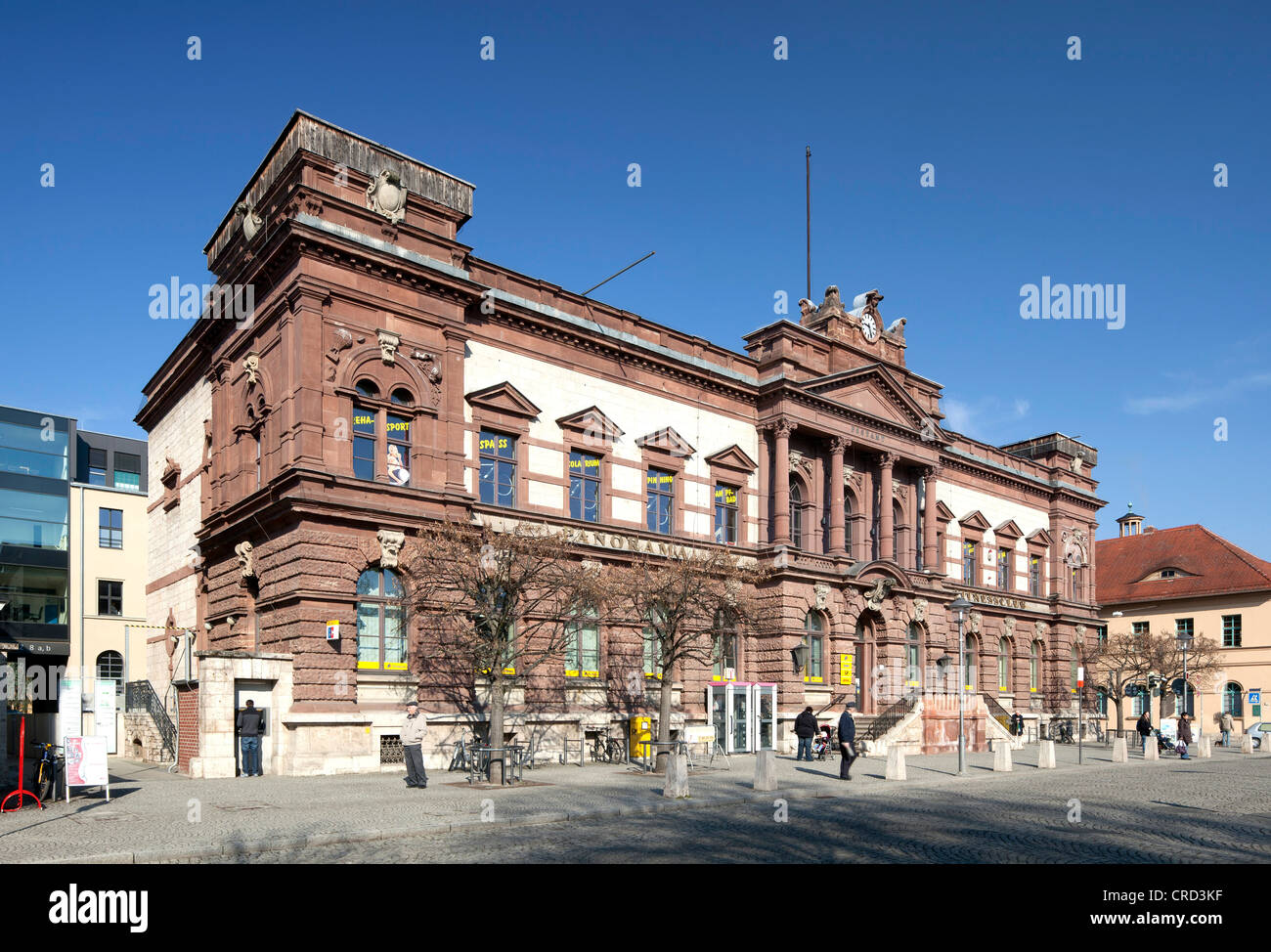 Bureau de poste principal, la place Goetheplatz, Weimar, Thuringe, Allemagne, Europe, PublicGround Banque D'Images