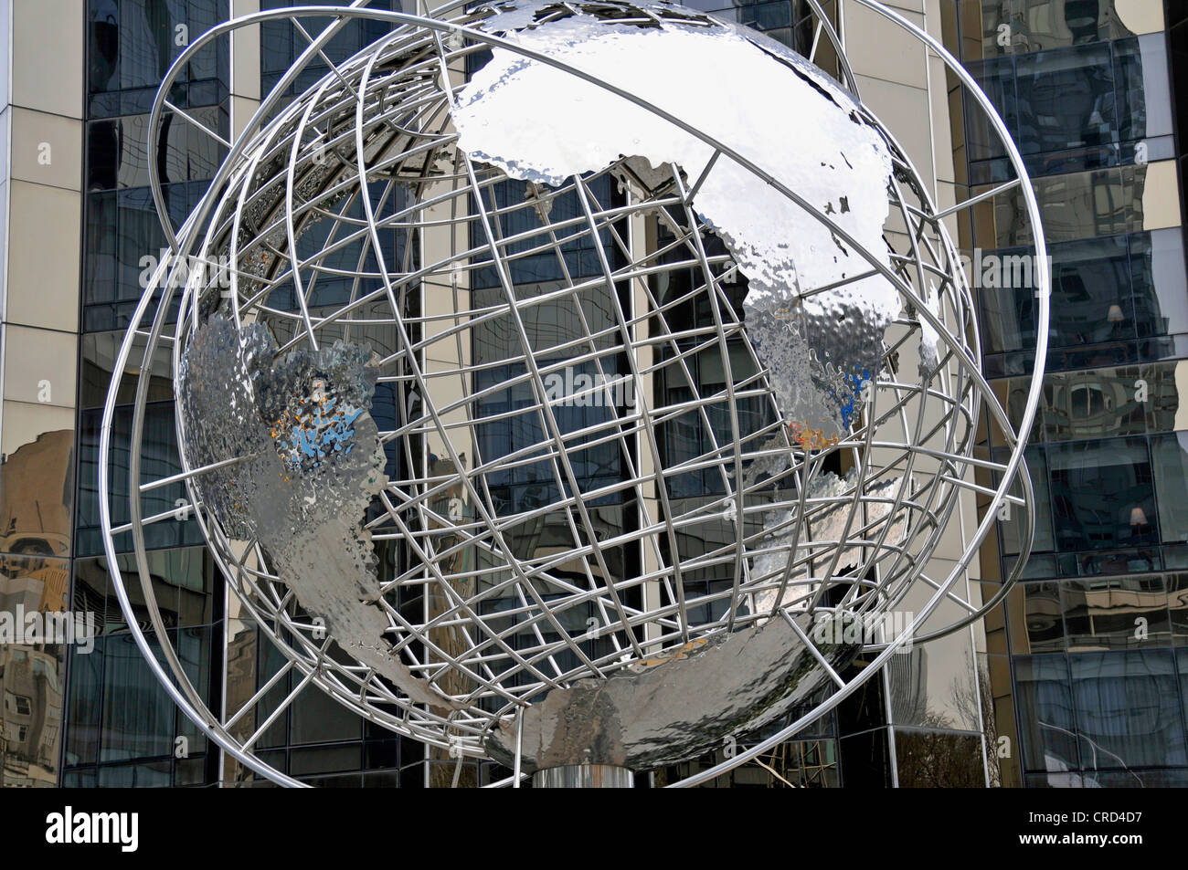 Globe à Time Warner Center, Columbus Circle, USA, New York, Manhattan Banque D'Images