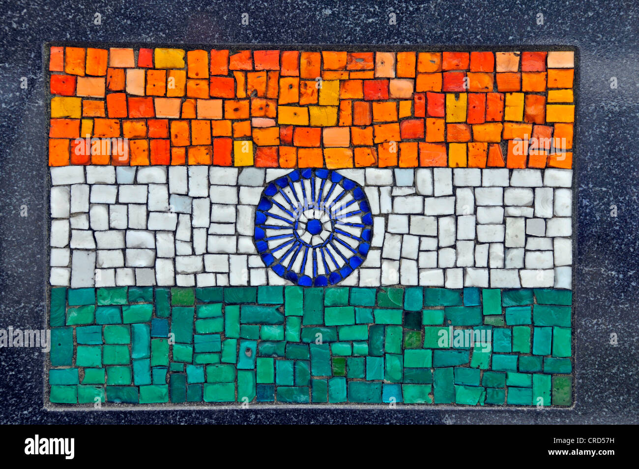 Flagg de l'Inde comme une mosaïque dans le Financial District - monument du Soldat universel, USA, New York, Manhattan Banque D'Images