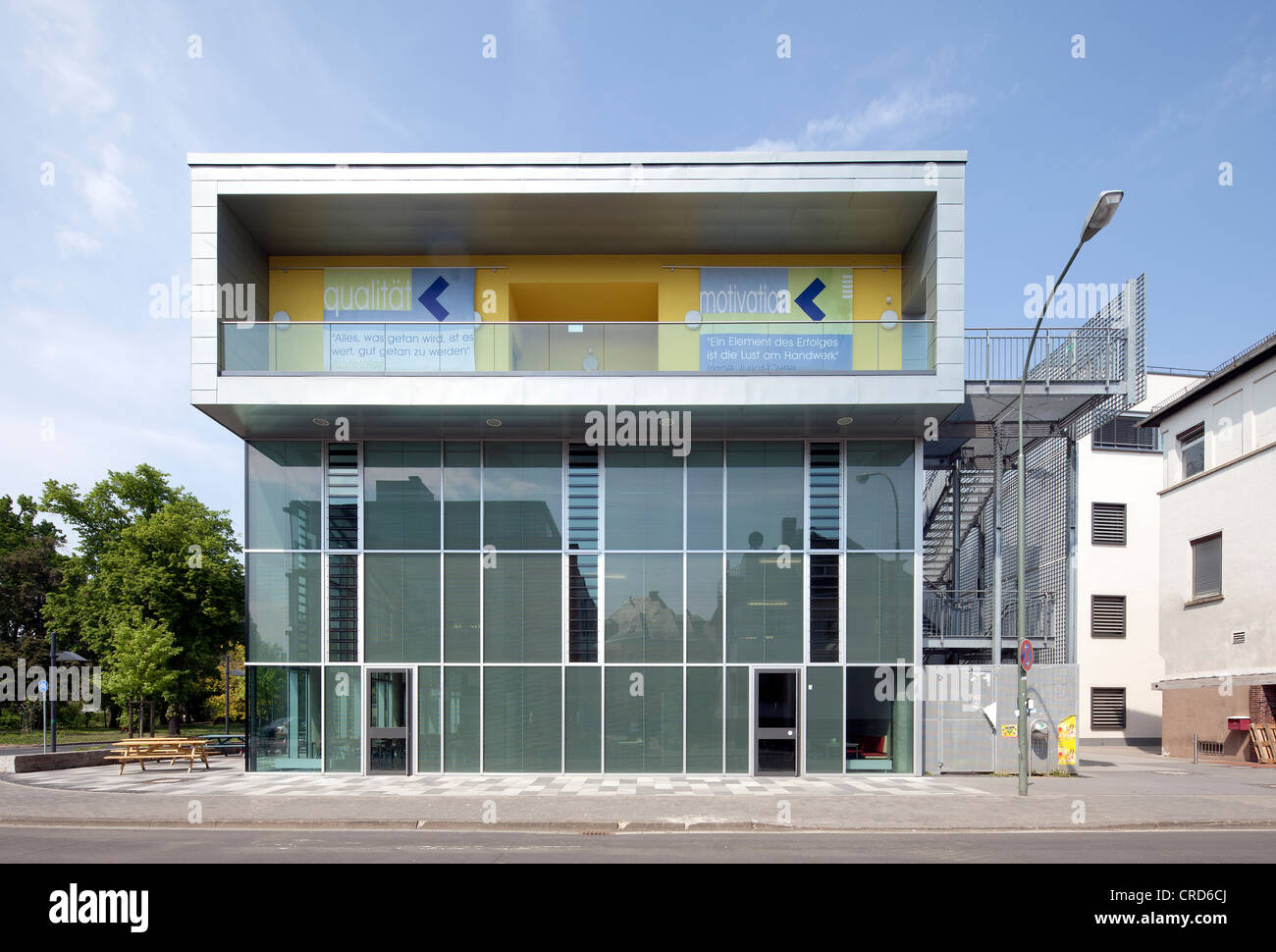 Université technique du Centre de la Hesse THM, auditorium, cafétéria, Campustor Giessen, Hesse, Germany, Europe, PublicGround Banque D'Images