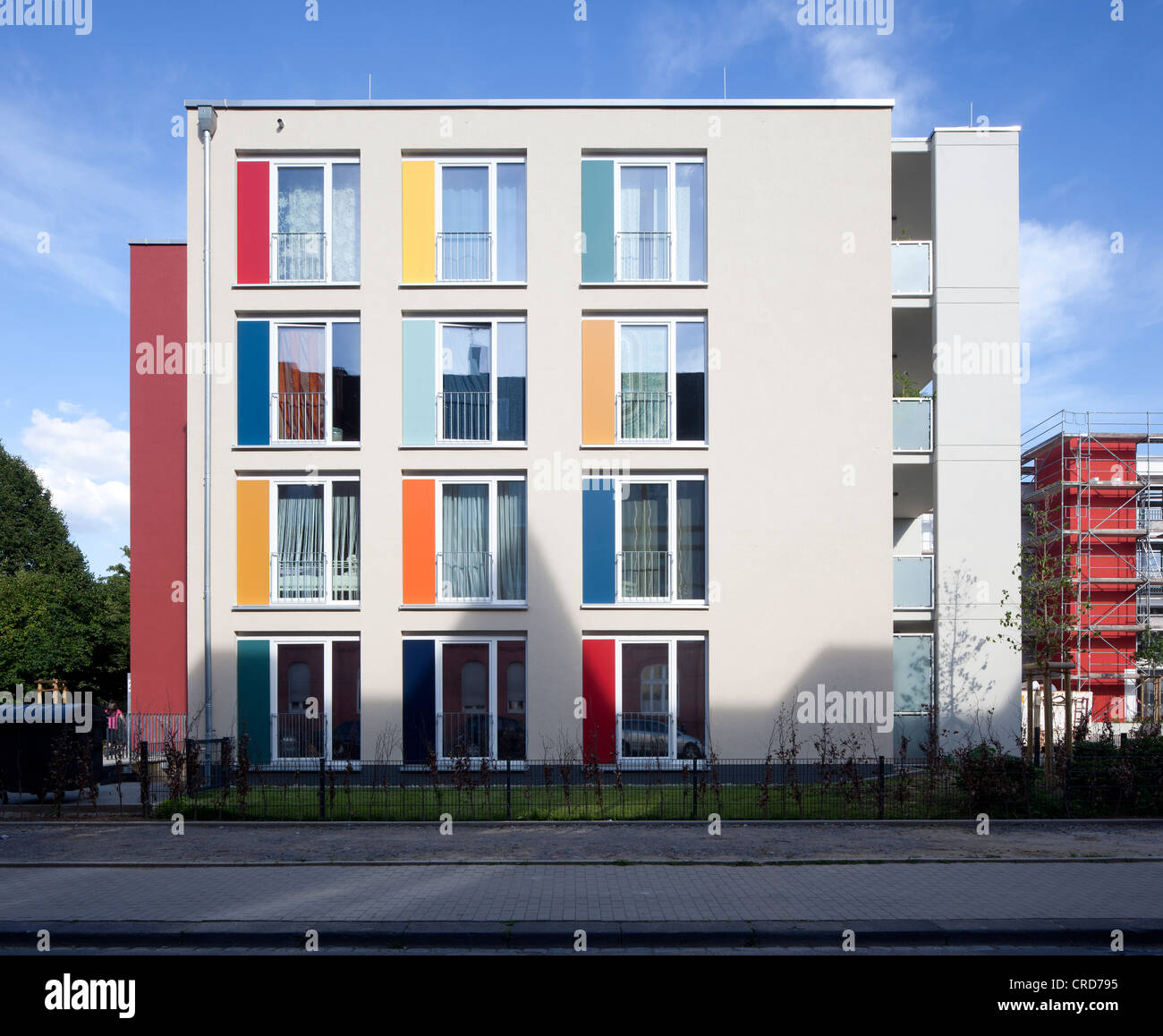En matière de protection du climat housing estate Gelsenkirchen, immeubles, bâtiments résidentiels, Gelsenkirchen, Ruhr Banque D'Images