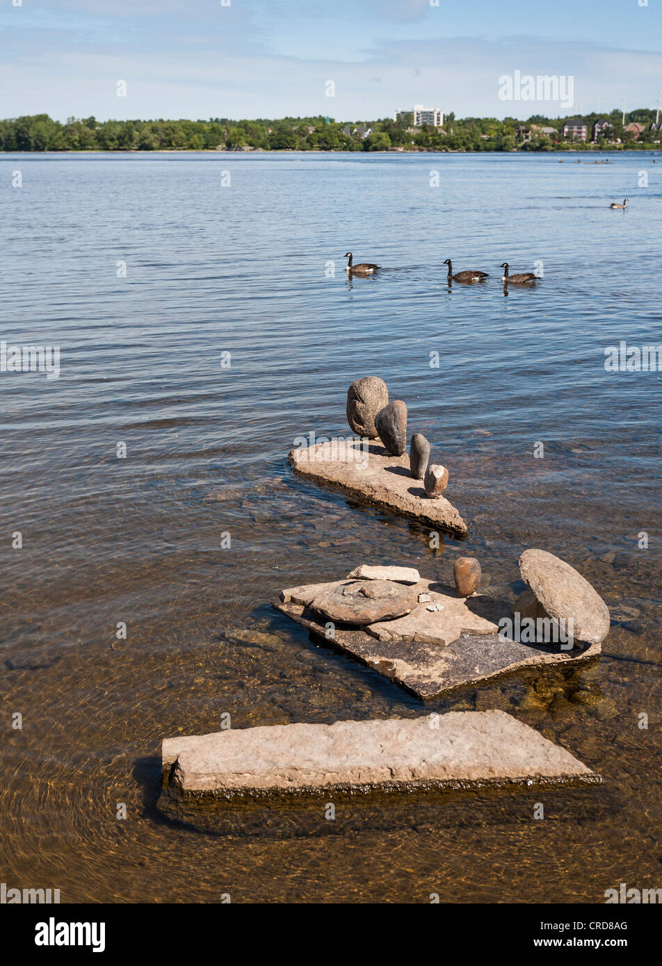 Inukshuk sculpture Banque de photographies et d’images à haute