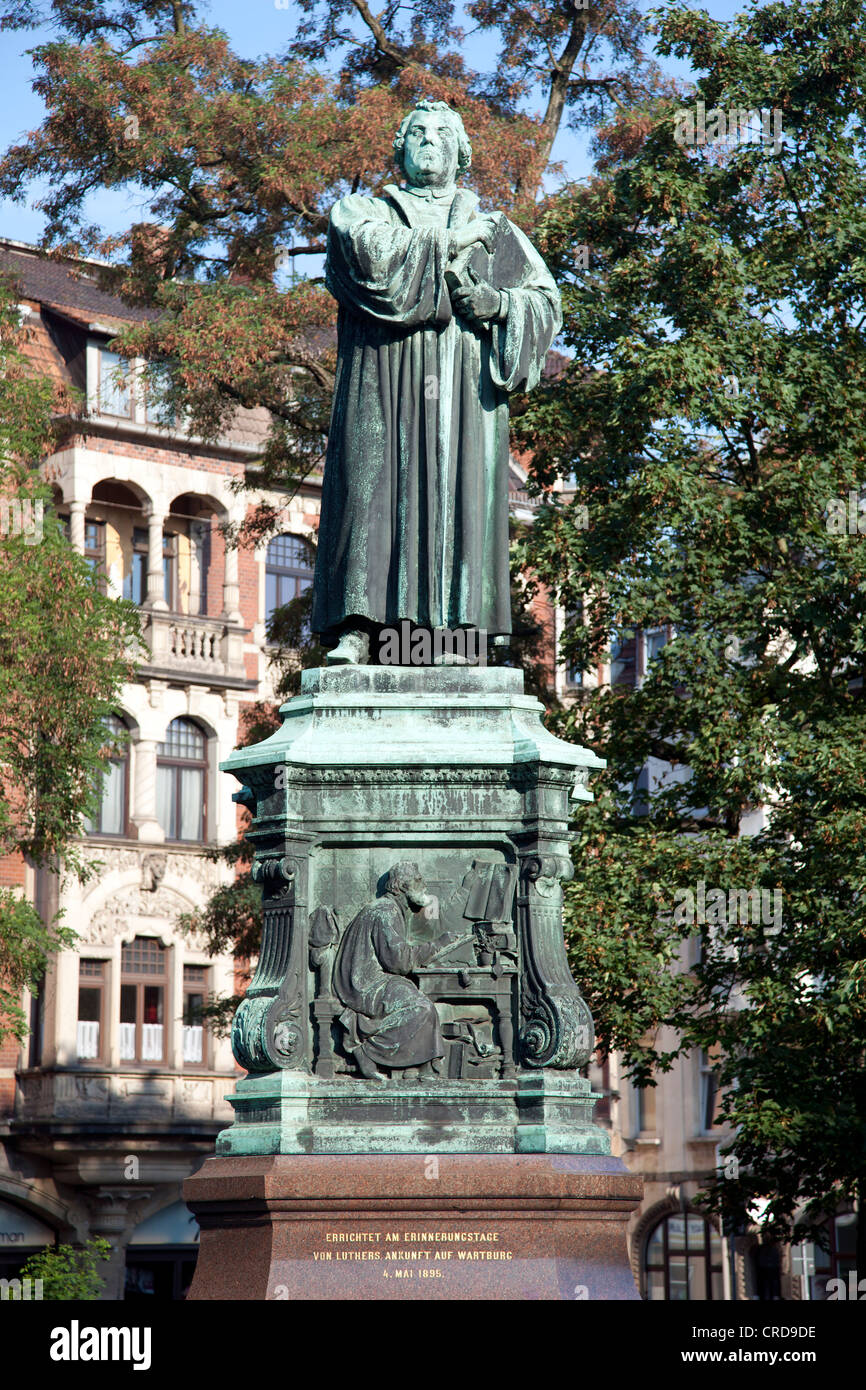 Luther Memorial, la place Karlsplatz, Eisenach, en Thuringe, Allemagne, Europe, PublicGround Banque D'Images