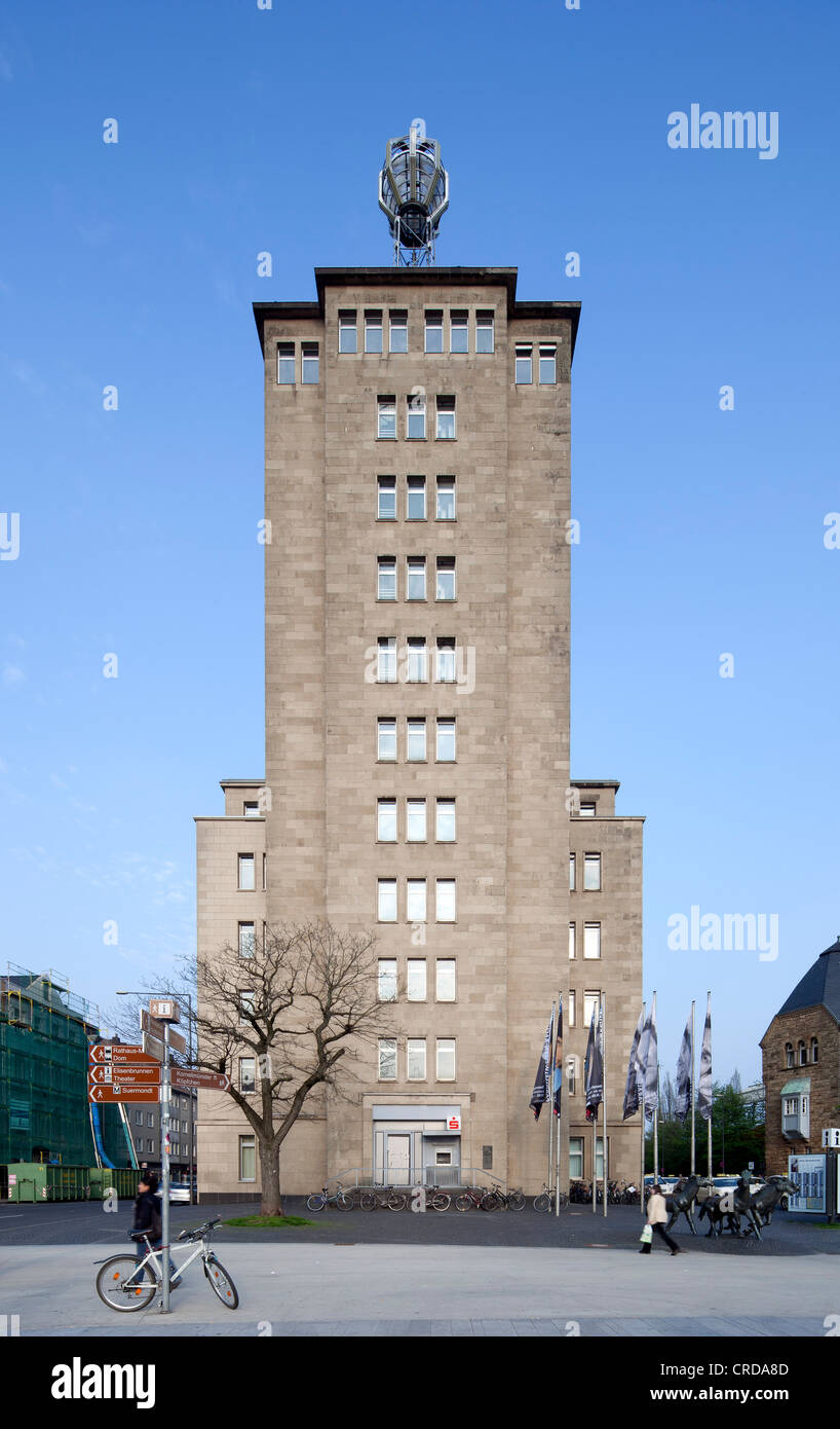 Haus Grenzwacht, immeuble de bureaux d'une tour, l'architecte Emil Fahrenkamp, Aix-la-Chapelle, Rhénanie du Nord-Westphalie, PublicGround Banque D'Images