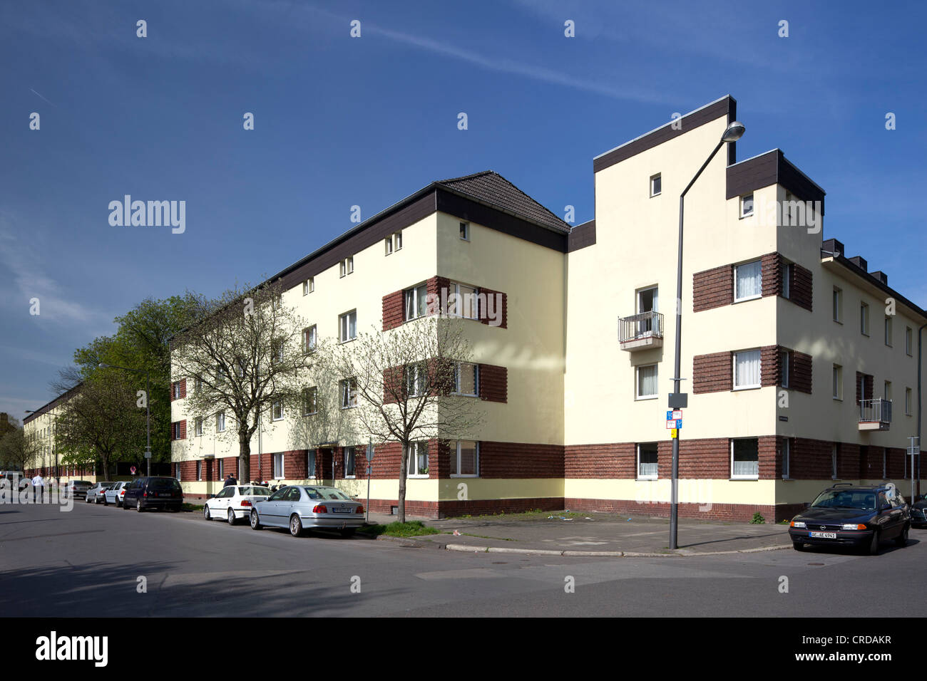 Talstrasse Housing Estate, Aix-la-Chapelle, Rhénanie du Nord-Westphalie, Allemagne, Europe, PublicGround Banque D'Images