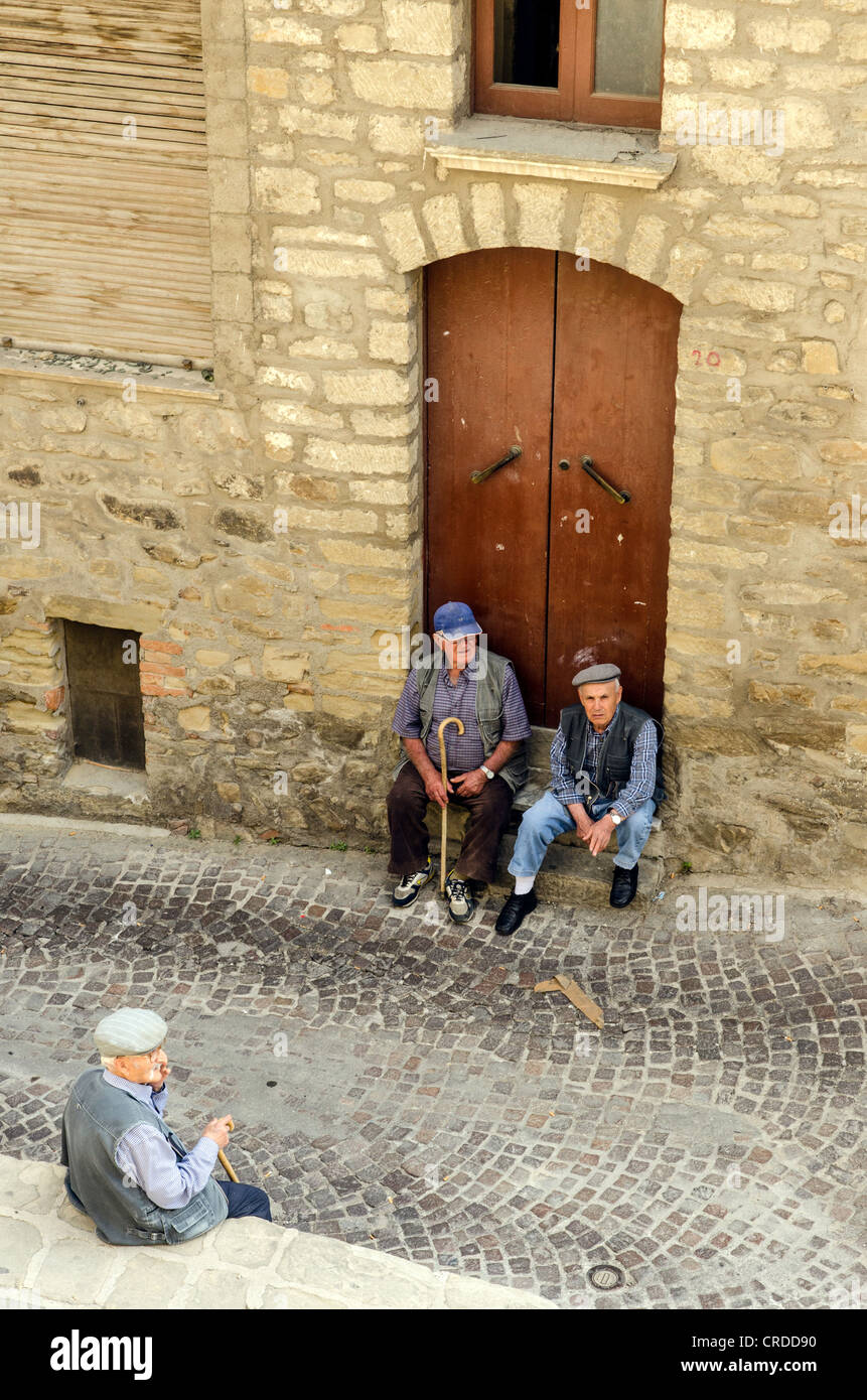 Les personnes âgées de la région Basilicate, en Italie du Sud Banque D'Images
