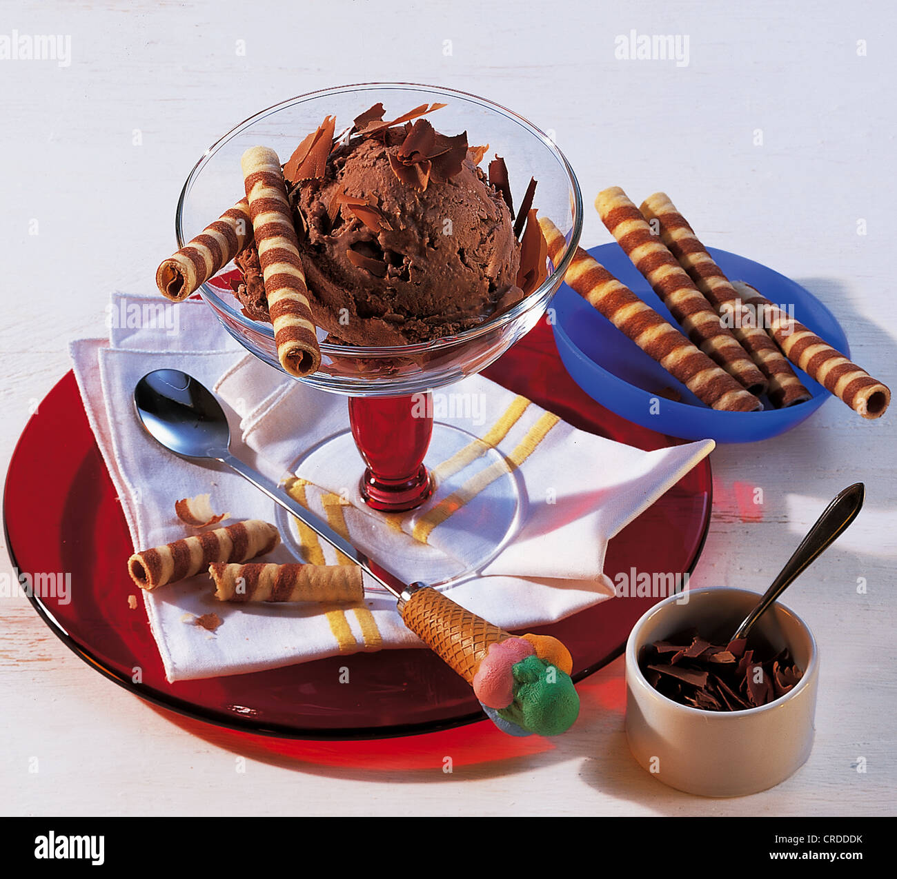 Crème glacée au chocolat au lait, États-Unis. Banque D'Images