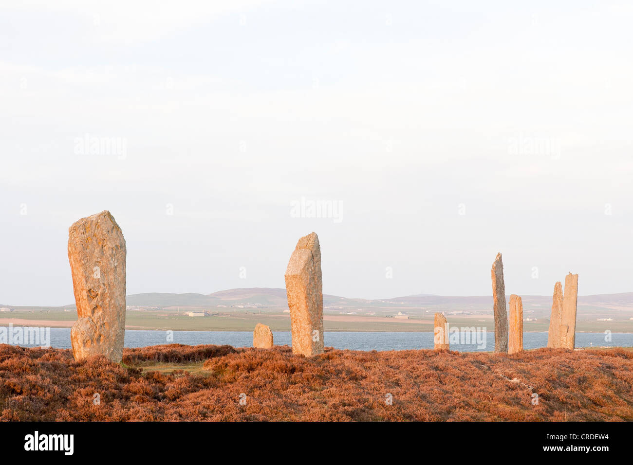 L'anneau de Shetlands sur les îles Orkney au coucher du soleil Banque D'Images