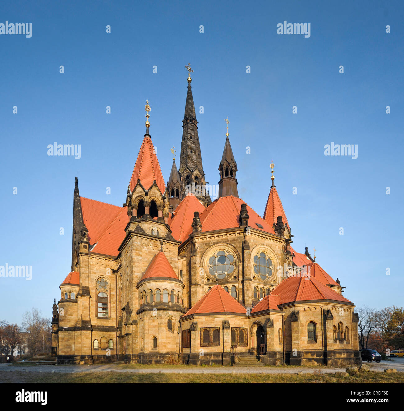 Paroisse catholique de Saint Franziskus, Garrison Xaverius église Saint Martin, Neustadt, Dresde, Saxe, PublicGround Banque D'Images