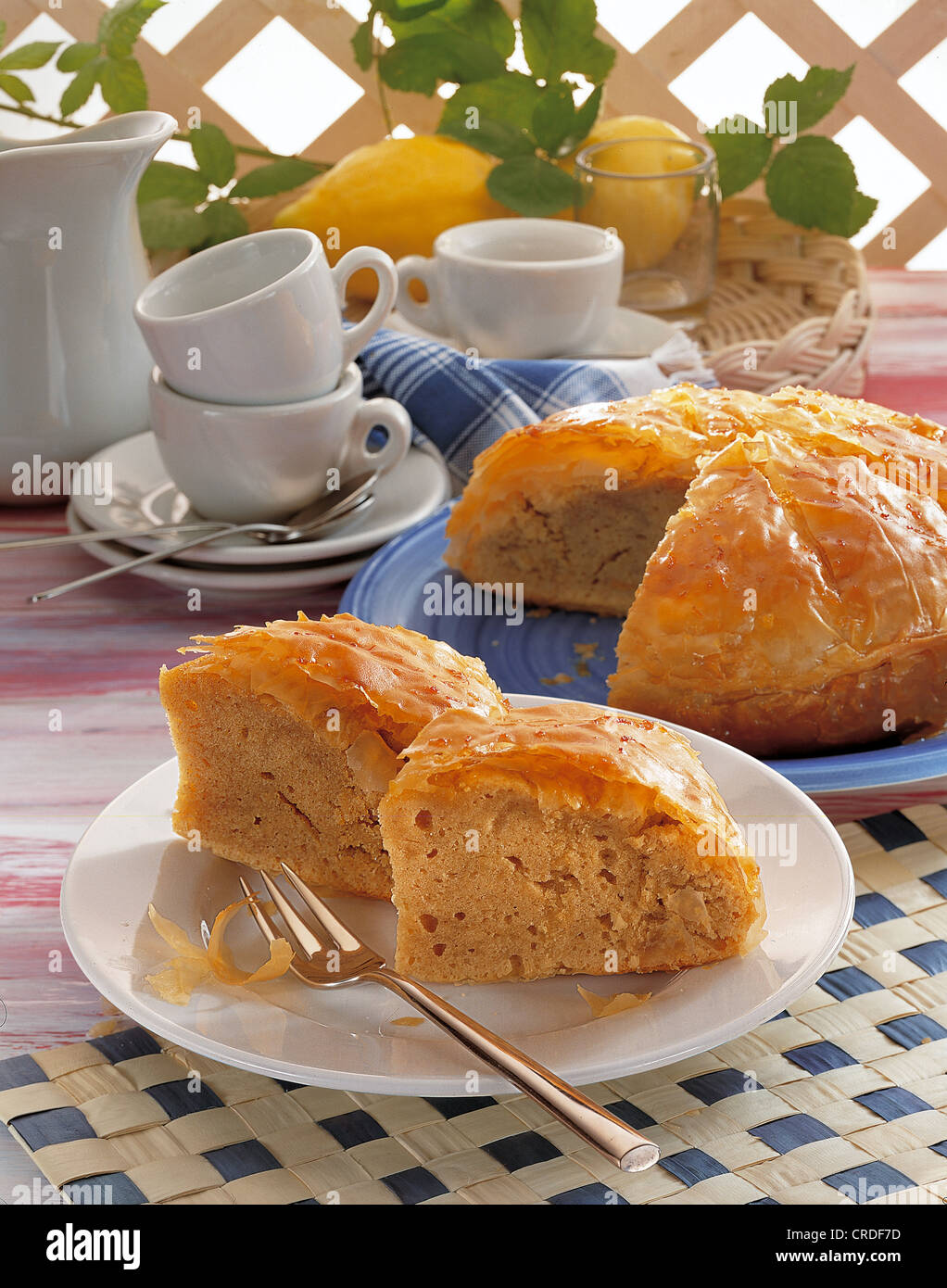 Pâtisserie de Copenhague, Grèce. Banque D'Images