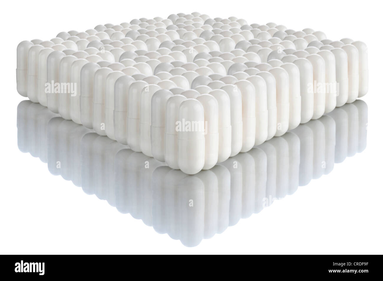 Plusieurs capsules blanc Banque D'Images