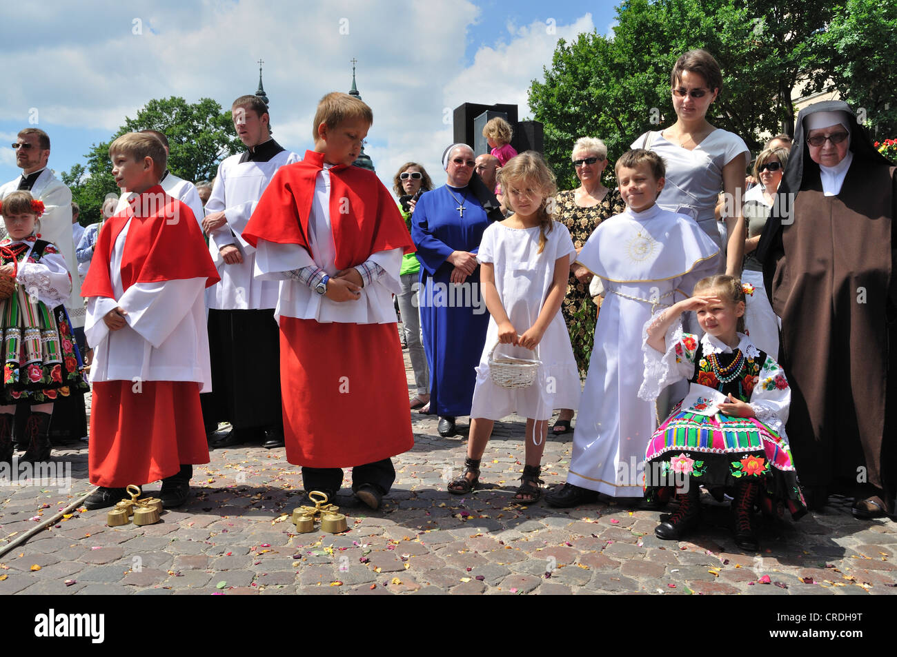 Corpus Christi Jour - procession à Lowicz. Banque D'Images