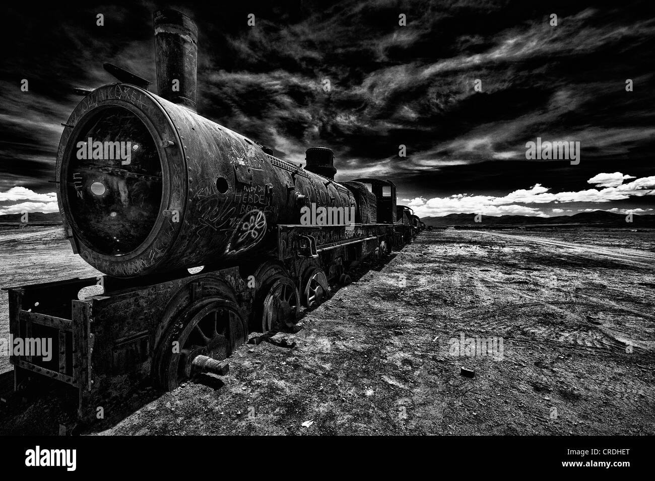 Vieille locomotive, Uyuni, Bolivie, Amérique du Sud Banque D'Images