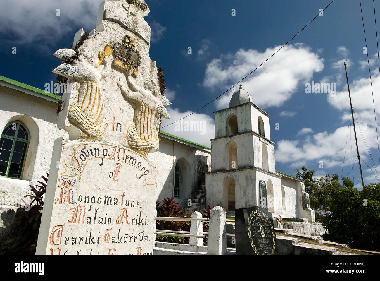 Église Chrétienne des Îles Cook Îles Cook Atiu Banque D'Images