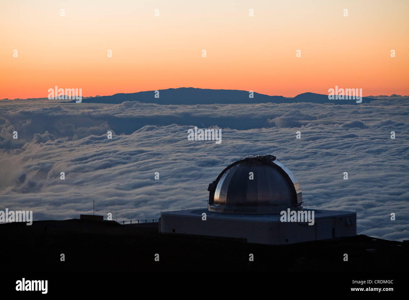 Infrared Telescope Facility, télescope infrarouge IRTF, pour l'astronomie à l'observatoire de Mauna Kea sur le sommet du Mauna Kea le Banque D'Images
