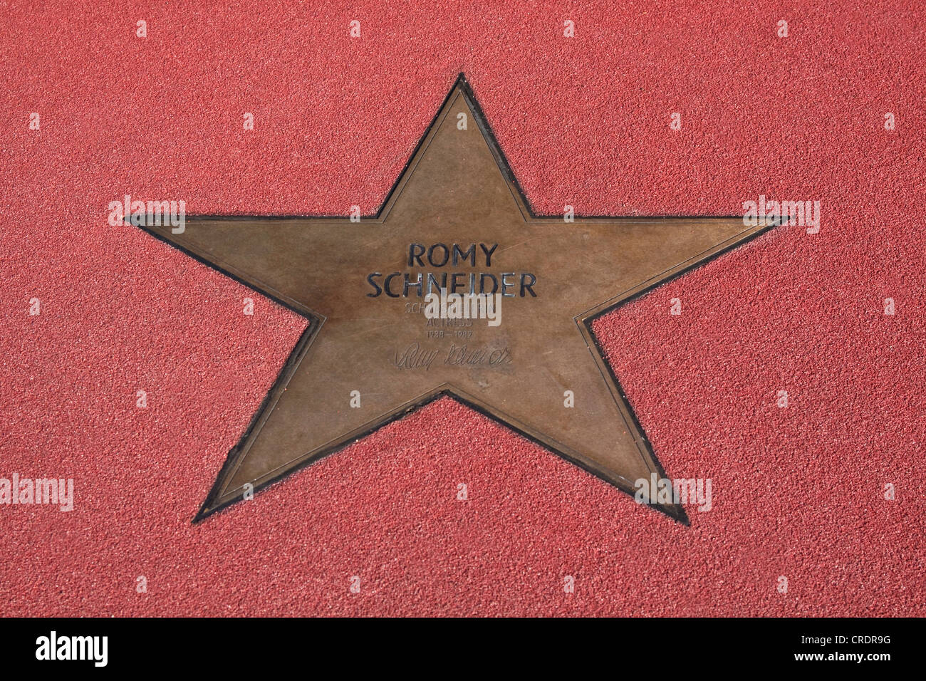 Étoile de Romy Schneider, Boulevard der Stars, Walk of Stars, Potsdamer Platz, Berlin, Germany, Europe Banque D'Images