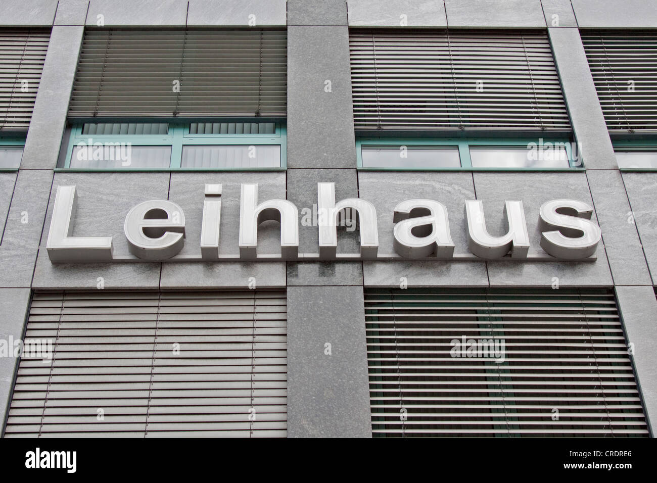 'Lettrage' Leihhaus, Allemand de 'piété', sur une façade Banque D'Images