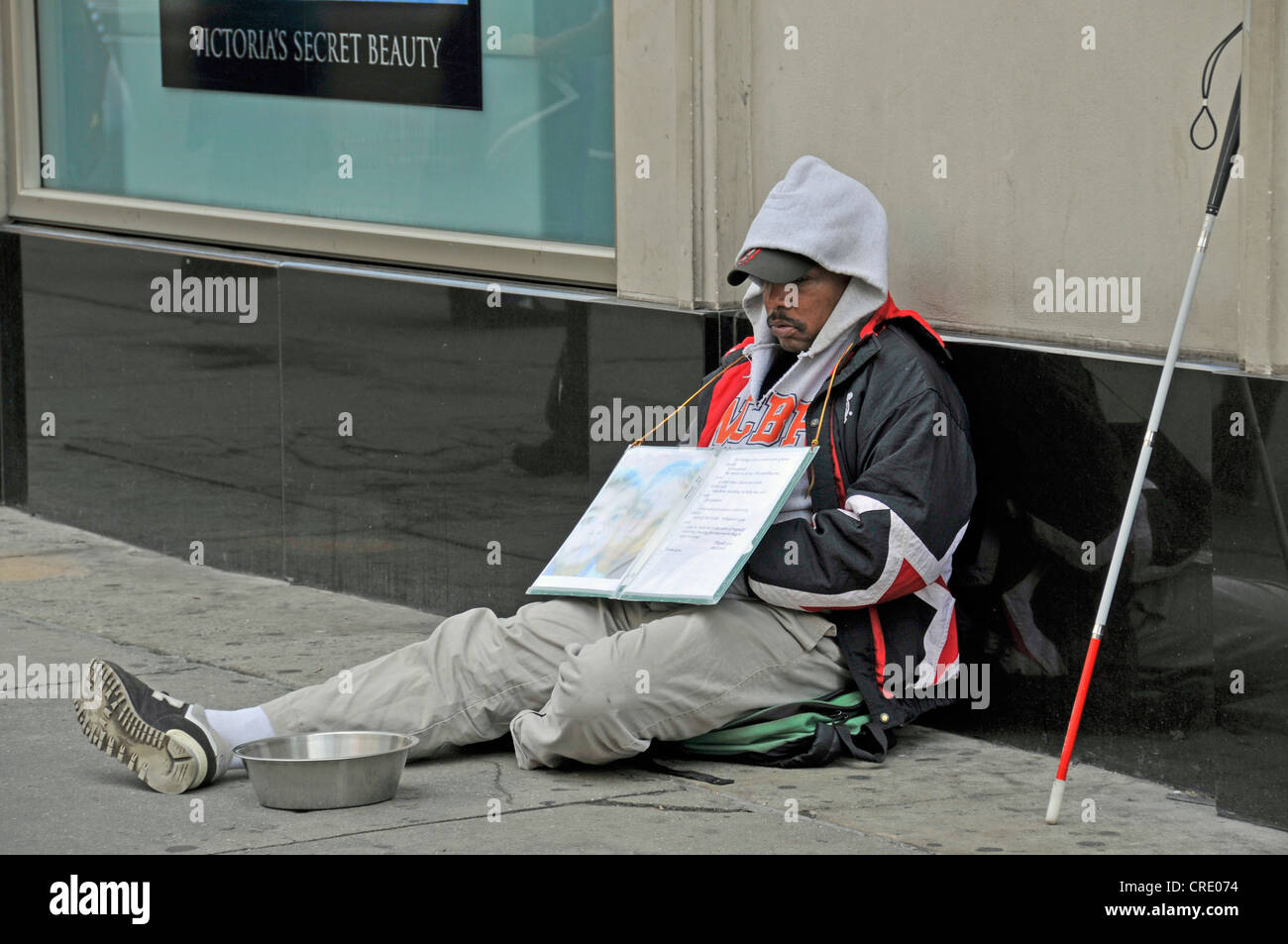 Mendiant, Manhattan, New York City, USA Banque D'Images