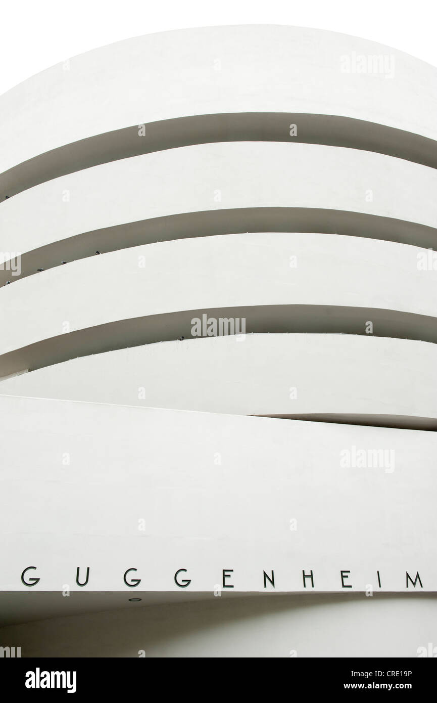 L'architecture moderne, Solomon R. Guggenheim Museum, de l'Upper East Side, Manhattan, New York City, USA, Amérique du Nord Banque D'Images