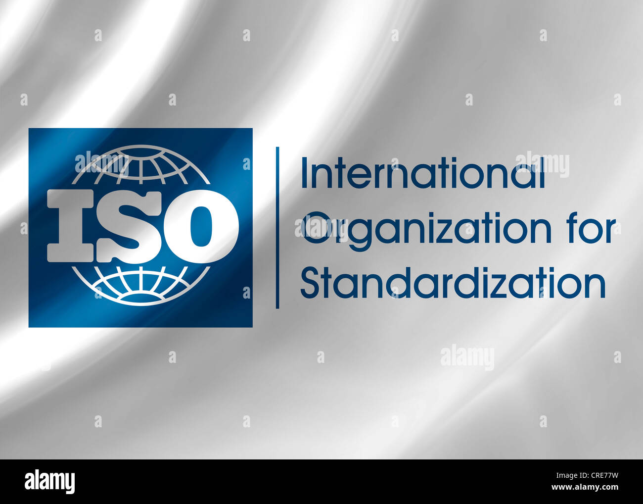 ISO - symbole du logo de l'Organisation internationale de normalisation Banque D'Images