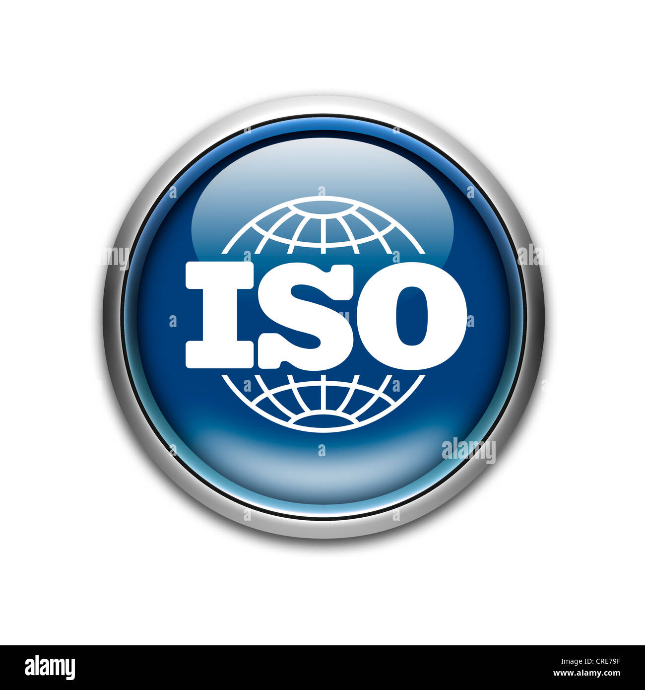ISO - symbole du logo de l'Organisation internationale de normalisation Banque D'Images