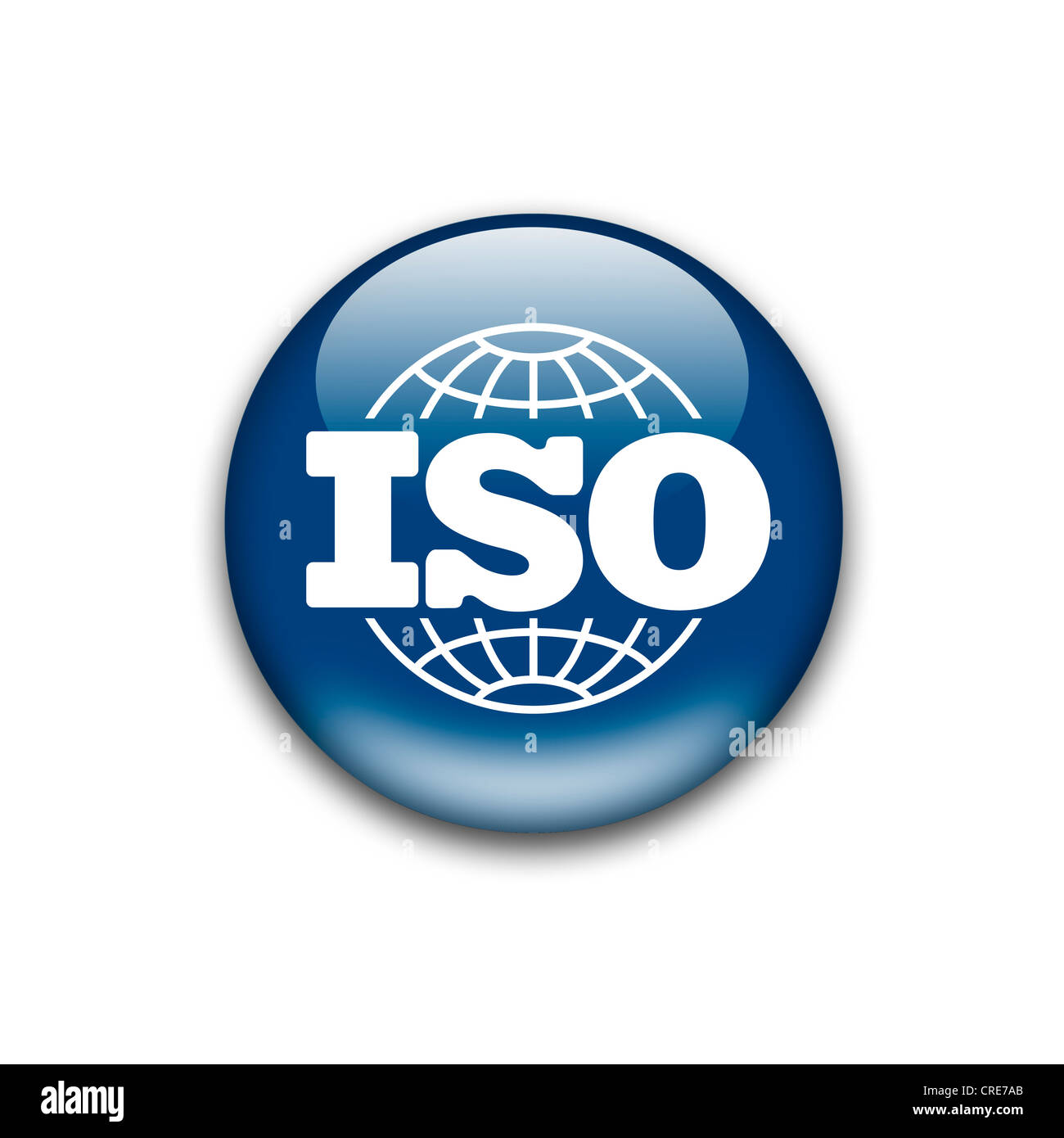Iso - Organisation internationale de normalisation logo le symbole du drapeau Banque D'Images