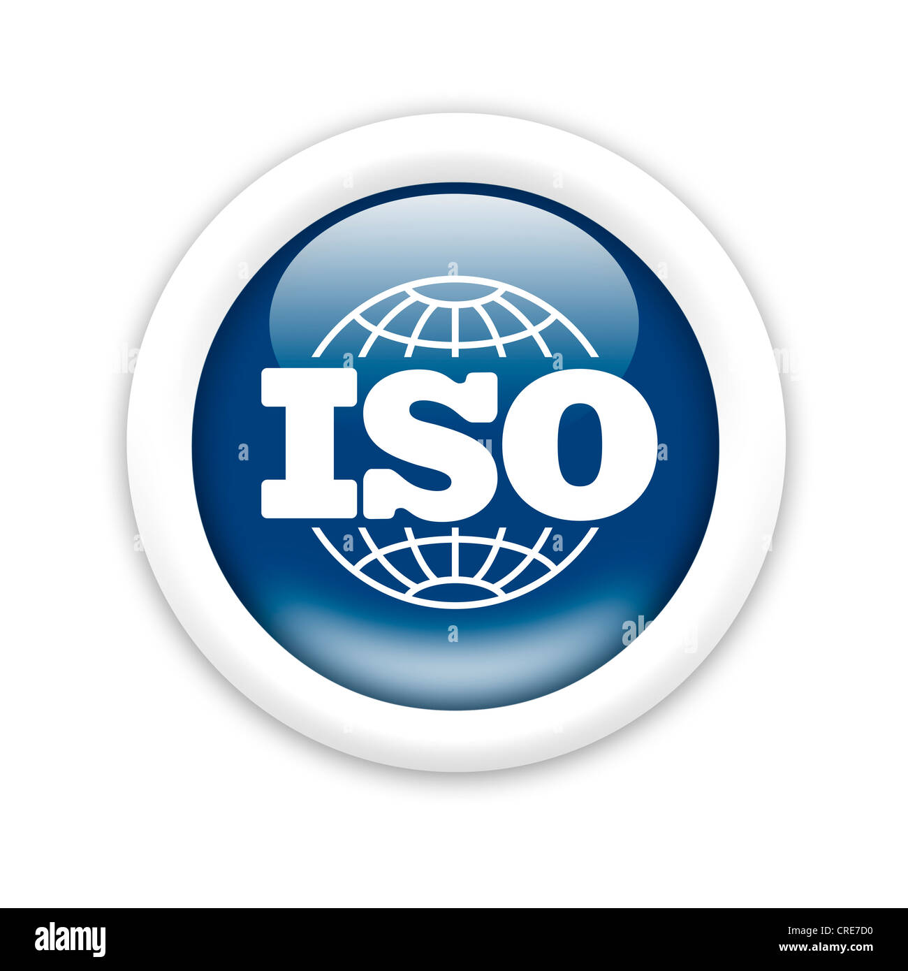 ISO - symbole du logo de l'Organisation internationale de normalisation Banque D'Images
