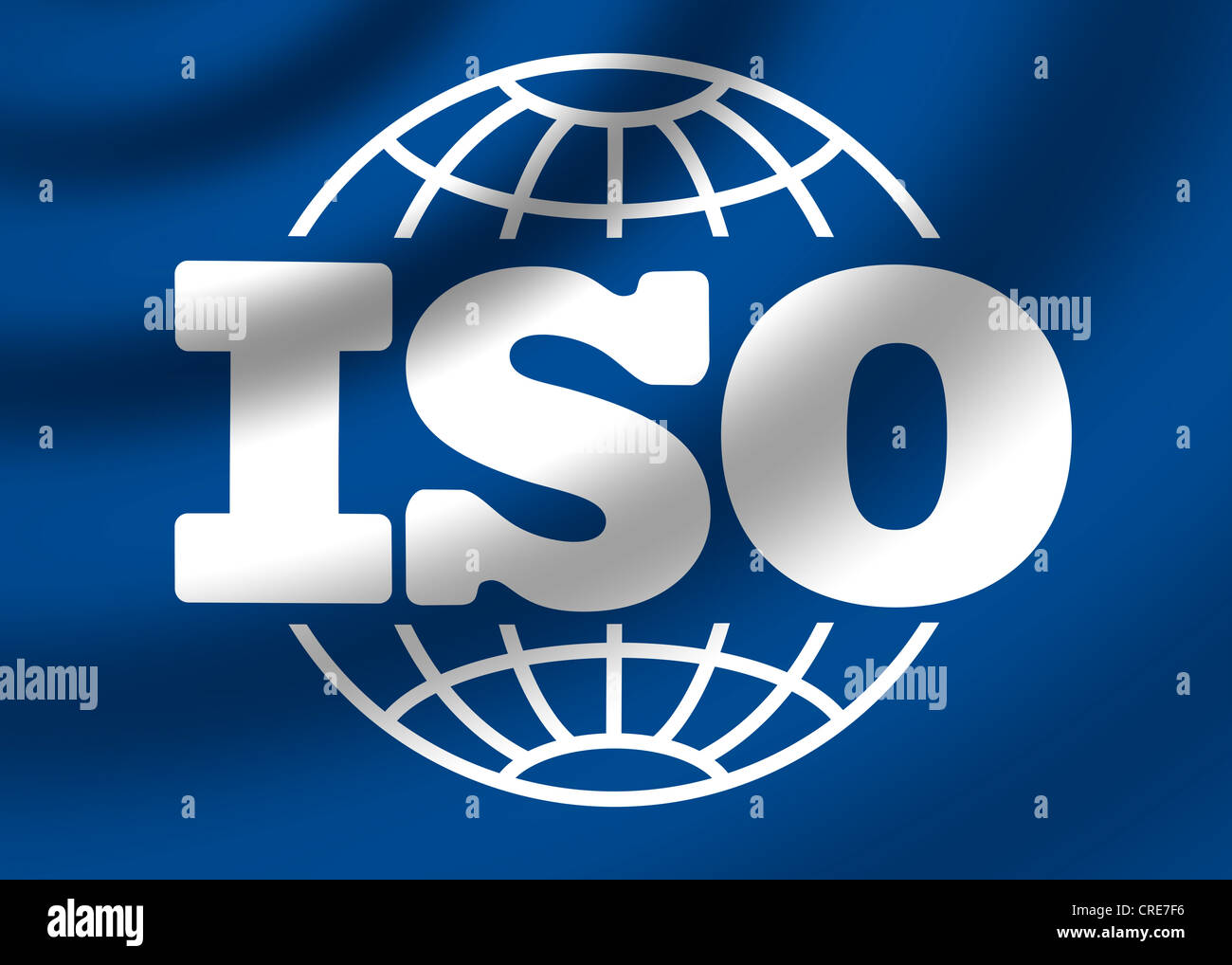 ISO - symbole du logo de l'Organisation internationale de normalisation Banque D'Images