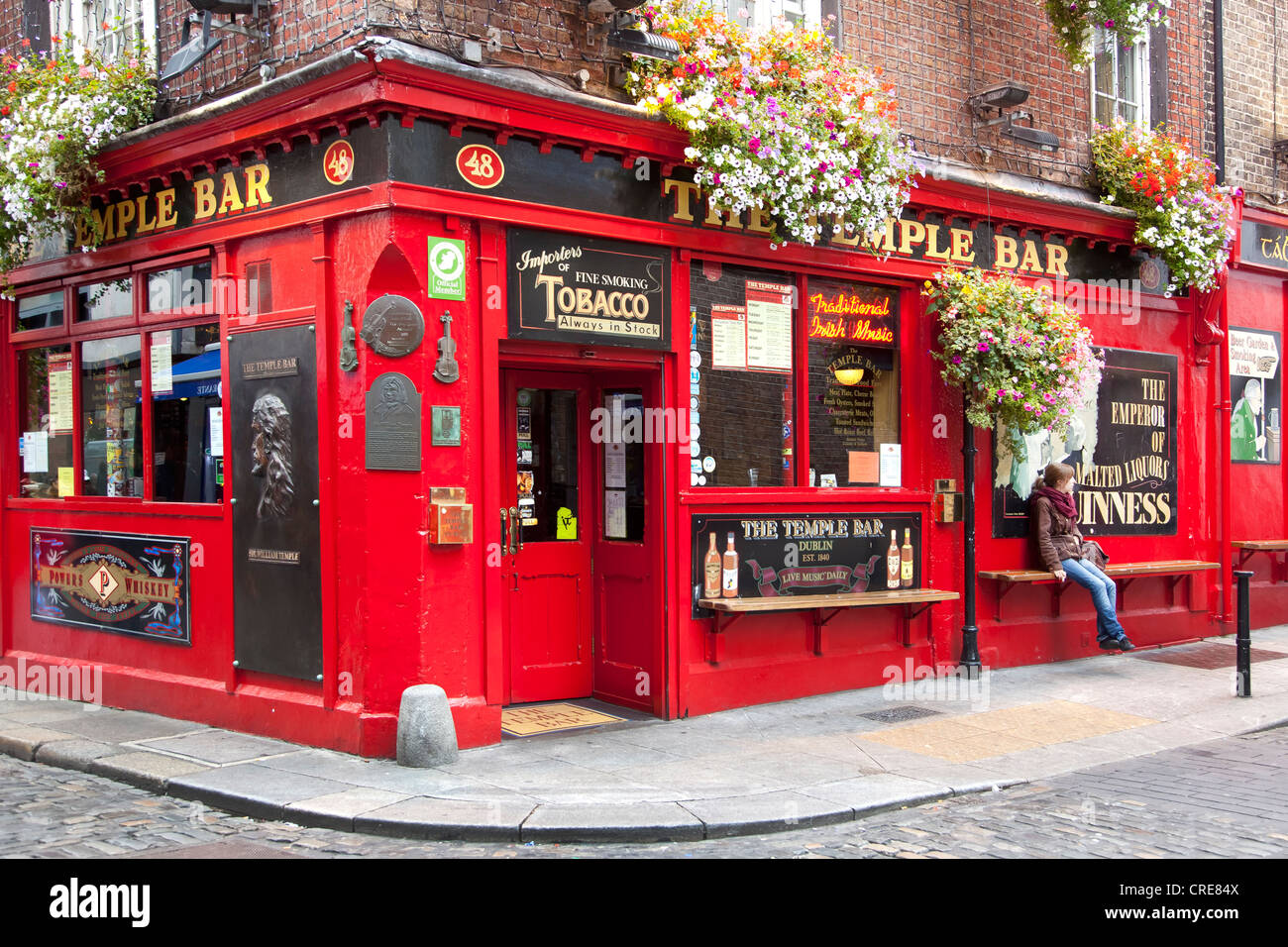 Le Temple Bar, un pub traditionnel dans le quartier des divertissements de Temple Bar de Dublin, Irlande, Europe Banque D'Images