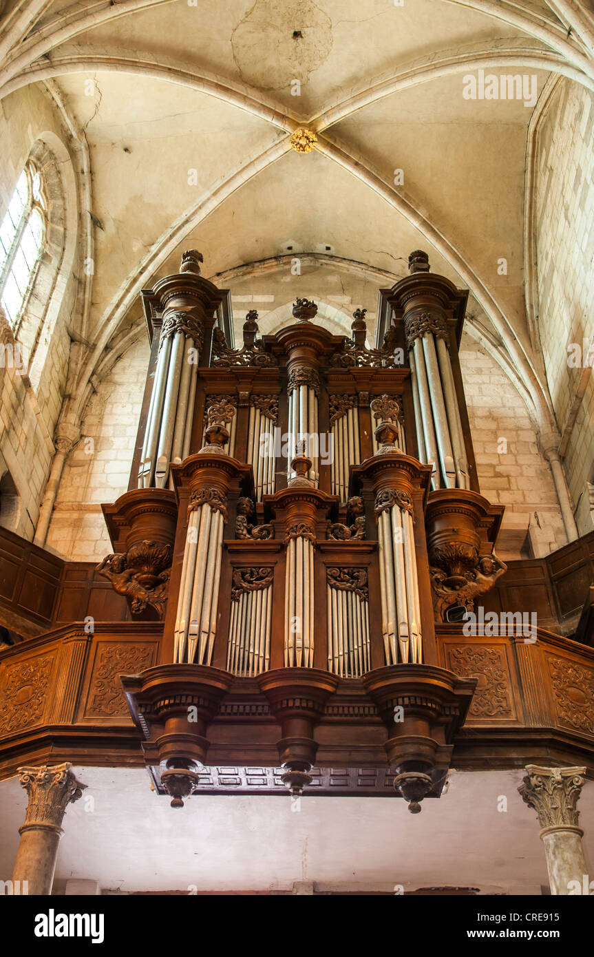 L'église Saint Sauveur, le Petit Andely, Les Andelys, Normandie, France Banque D'Images