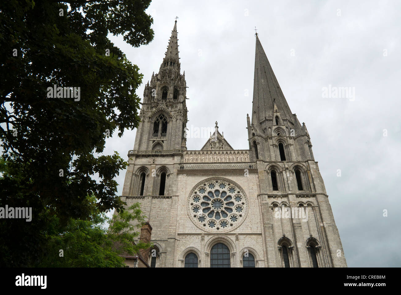 La cathédrale de Chartres France Banque D'Images