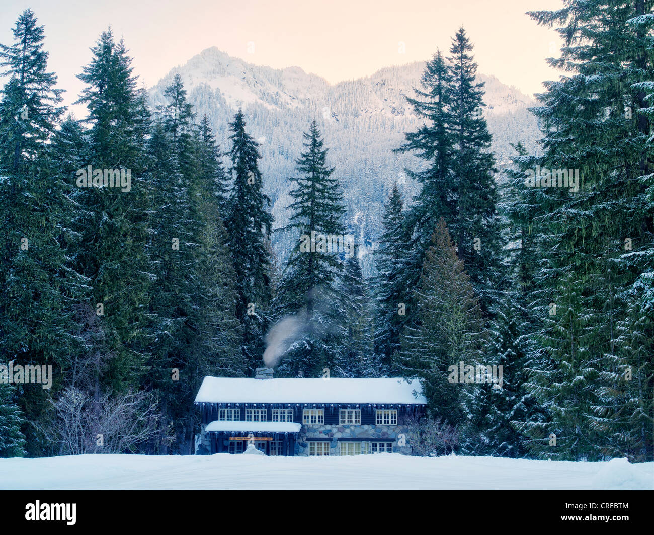 Lomngmire lodge. Mt. Rainier National Park, Washington Banque D'Images
