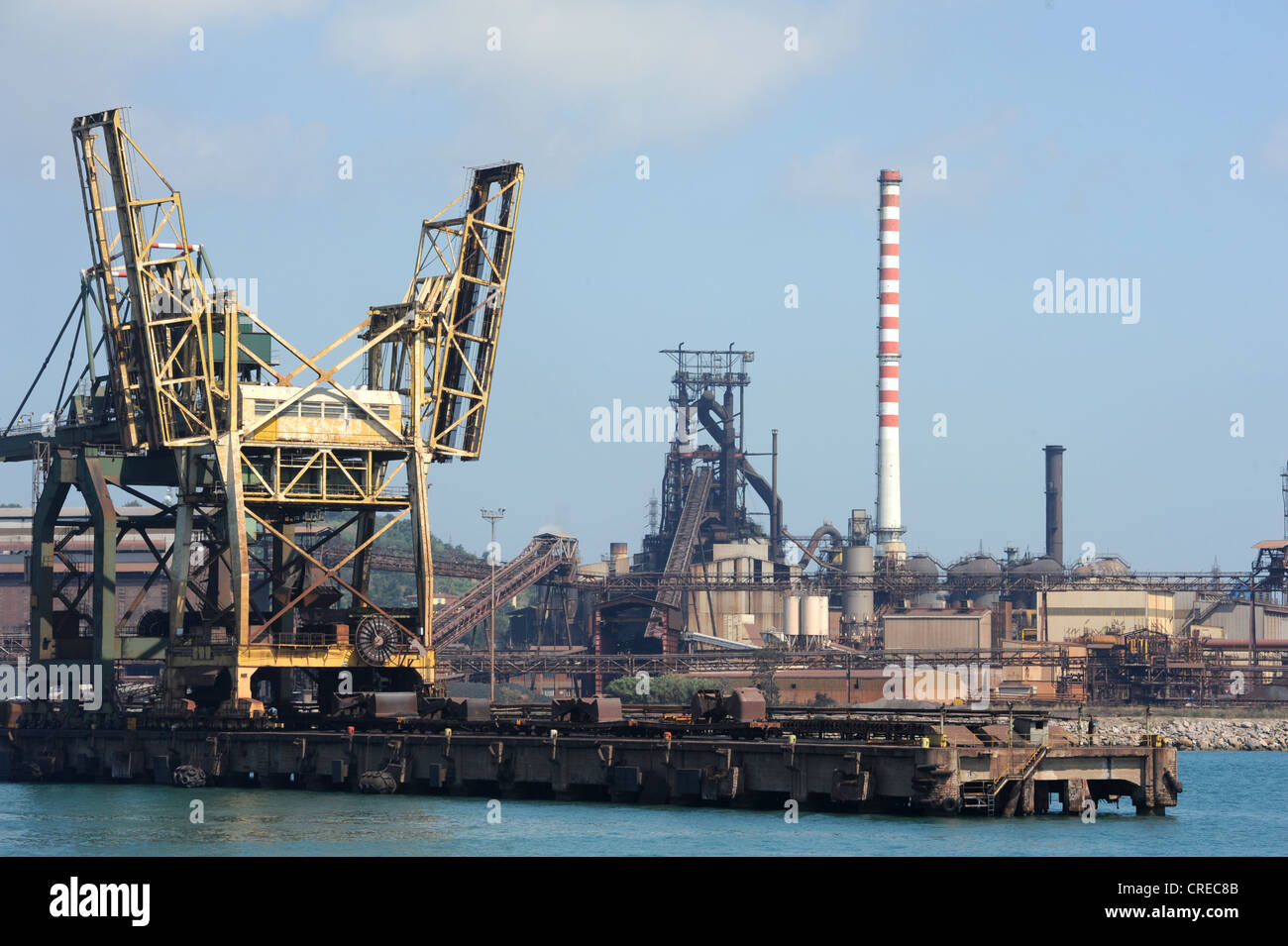 Port industriel de Piombino, Italie Banque D'Images