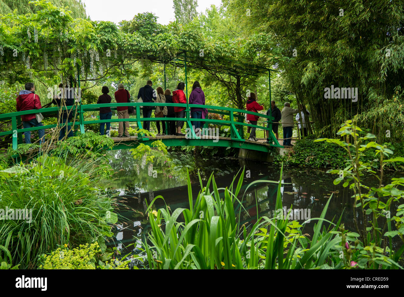 Les célèbres jardins de Claude Monet à Giverny maison ancienne en France - célèbre dans plusieurs de ses peintures Banque D'Images