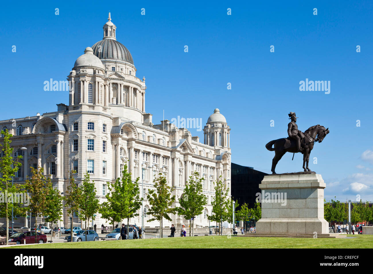 Port of Liverpool Building Liverpool waterfront Pier Head Merseyside England uk gb eu Europe Banque D'Images