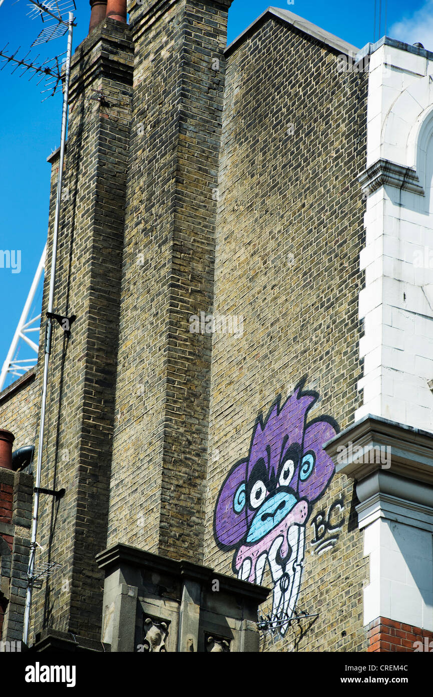 Mighty Mo graffitis. Londres, Angleterre Banque D'Images