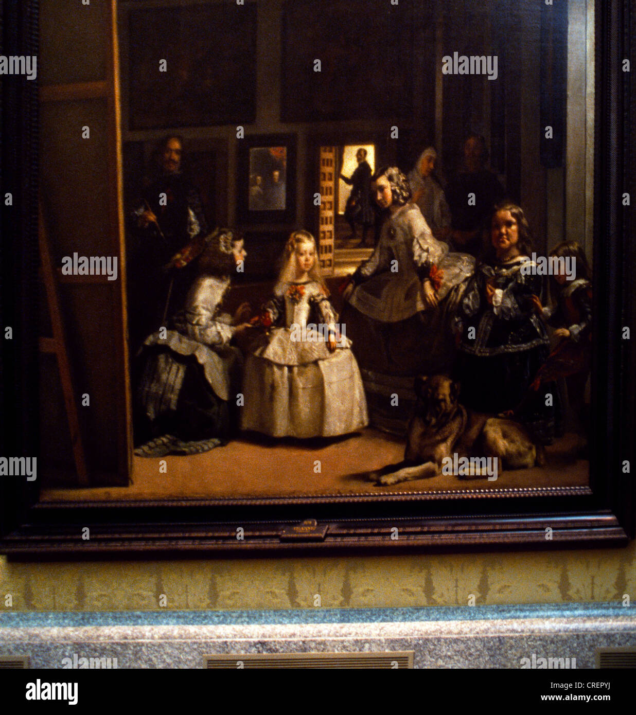 Musée du Prado Prado Madrid Espagne Las Meninas (les bonnes de l'honneur) par Diego Velazquez Banque D'Images