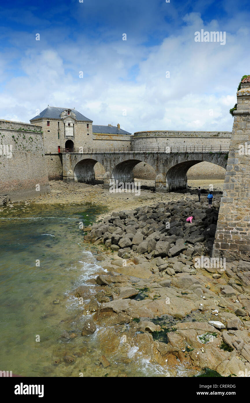 Entrée de la citadelle de Port Louis Morbihan Bretagne France Banque D'Images