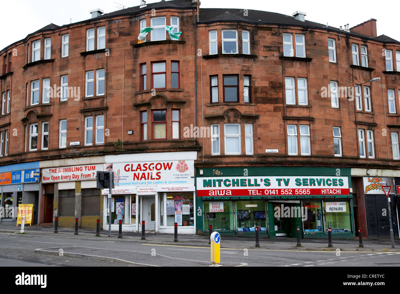 Immeuble en grès dans la gallowgate dans l'East End de Glasgow scotland uk Banque D'Images