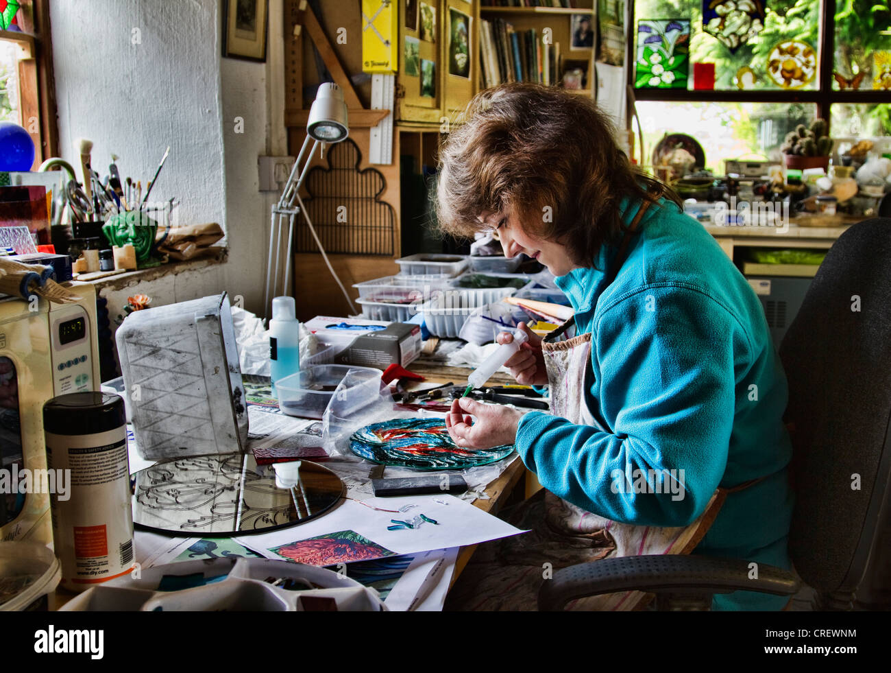 Artiste au travail Banque D'Images