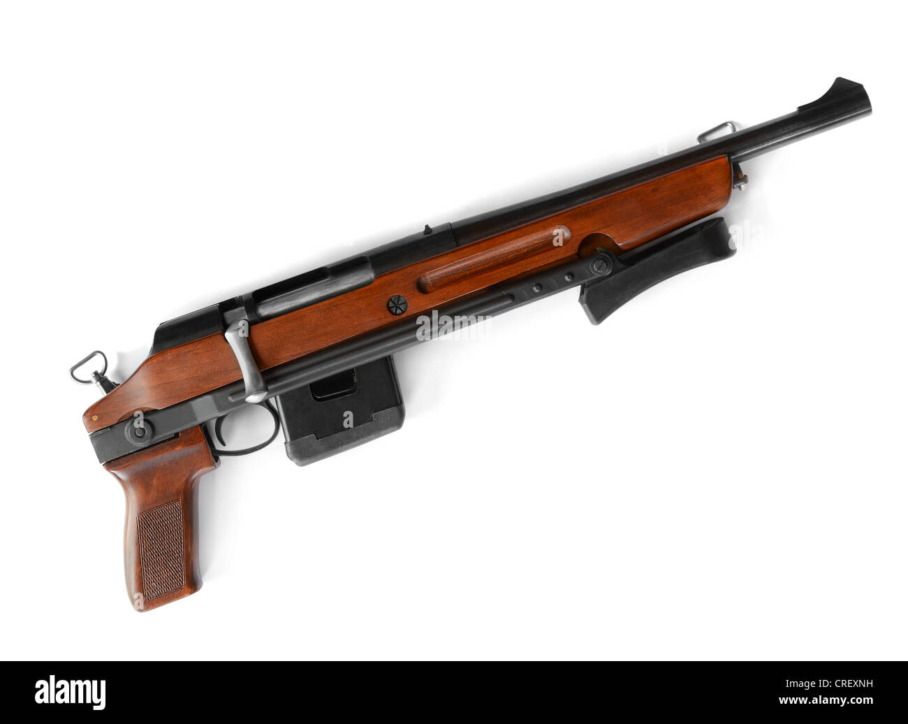 Fusil de chasse avec stock isolated on white Banque D'Images